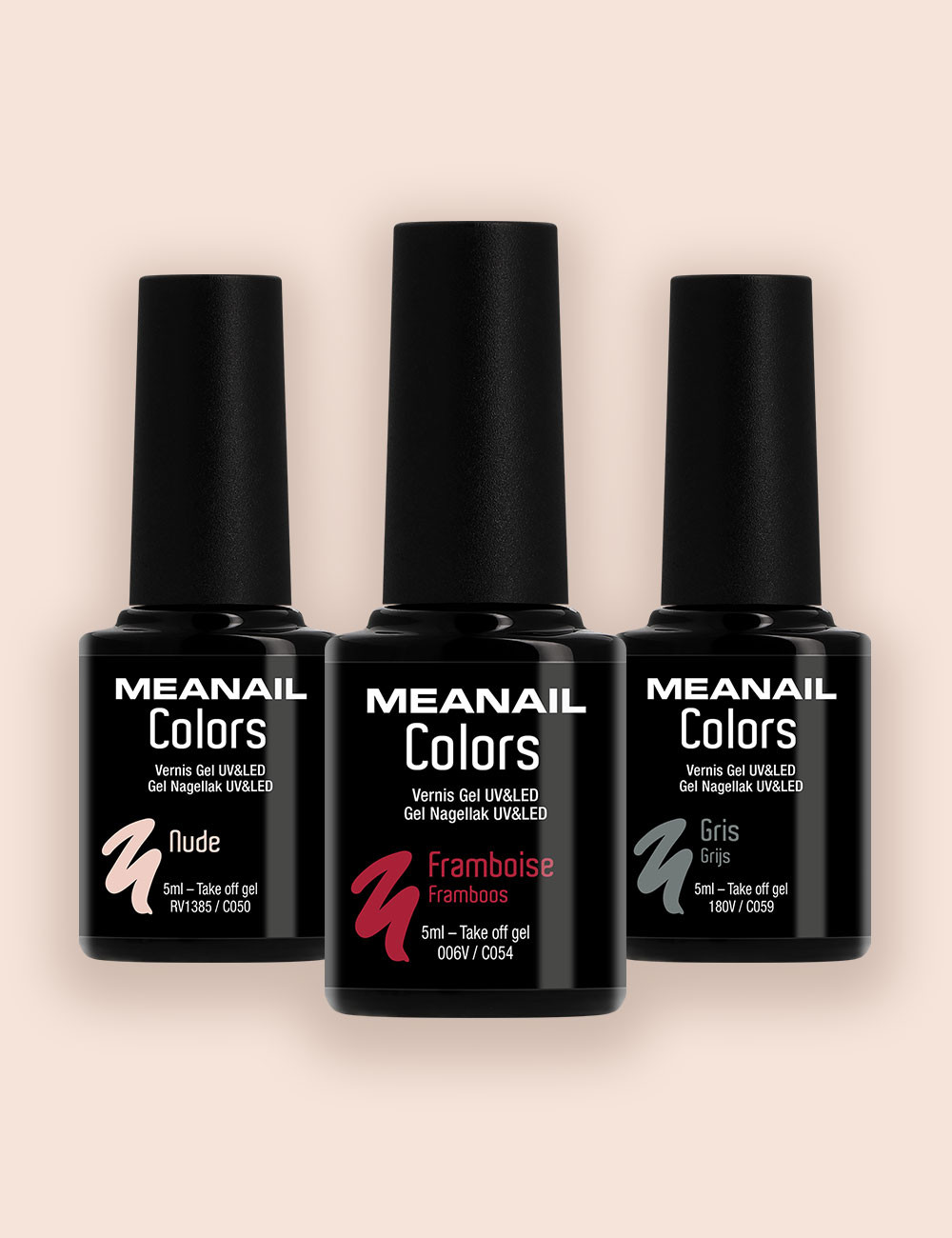 mini trio semi permanent Nude / Framboise / Gris mini trio semi permanent Nude / Framboise / Gris